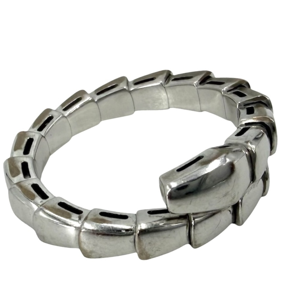 Bvlgari Bulgari Men's Serpenti Viper Ring, Au750 18K White Gold, Size L, Appr...